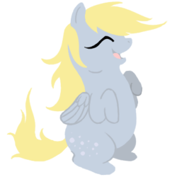 Size: 350x350 | Tagged: safe, artist:osirisanimus, derpy hooves, pegasus, pony, g4, chibi, chubby, female, mare