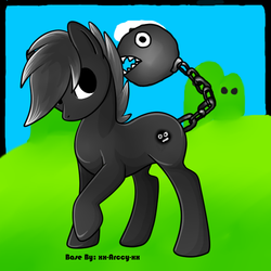 Size: 600x600 | Tagged: safe, artist:sweetens, chain chomp, crossover, male, mario, parody, ponified, super mario bros., super mario bros. 3