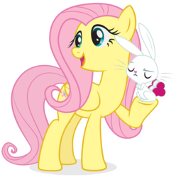 Size: 8000x8063 | Tagged: safe, artist:juniberries, angel bunny, fluttershy, g4, absurd resolution, simple background, transparent background, vector