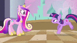 Size: 640x360 | Tagged: dead source, safe, artist:shercloppones, edit, edited screencap, screencap, queen chrysalis, twilight sparkle, friendship is witchcraft, a canterlot wedding, g4, animated, ass up, booty booty booty booty rockin' everywhere, bubba sparxxx, butt, butt shake, caption, dialogue, face down ass up, fake cadance, female, foaly matripony, frown, ms. new booty, open mouth, plot, prone, smiling, song reference, subtitles, sunshine sunshine, twibutt, wide eyes
