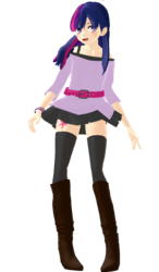 Size: 700x1200 | Tagged: safe, artist:pistachi-o, twilight sparkle, human, g4, female, humanized, mmd, solo