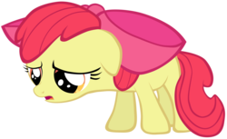 Size: 5790x3540 | Tagged: safe, artist:togekisspika35, apple bloom, earth pony, pony, g4, female, sad, simple background, solo, transparent background, vector