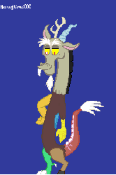 Size: 200x300 | Tagged: safe, artist:herooftime1000, discord, g4, animated, pixel art