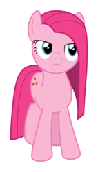 Size: 5000x8777 | Tagged: safe, artist:martinnus1, pinkie pie, earth pony, pony, g4, absurd resolution, female, pinkamena diane pie, simple background, solo, swapped cutie marks, transparent background, unamused, vector