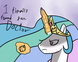 Size: 578x460 | Tagged: safe, artist:noah garcia, princess celestia, pony, g4, doctor who, paper