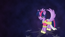 Size: 1920x1080 | Tagged: dead source, safe, artist:denial-is-tragic, twilight sparkle, alicorn, pony, g4, clothes, dress, female, hoof shoes, mare, solo, twilight sparkle (alicorn), wallpaper