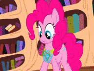 Size: 192x144 | Tagged: safe, edit, edited screencap, screencap, pinkie pie, alien, earth pony, pony, g4, magical mystery cure, animated, element of laughter, female, guyver, zoanoid