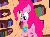 Size: 192x144 | Tagged: safe, edit, edited screencap, screencap, pinkie pie, alien, earth pony, pony, g4, magical mystery cure, animated, element of laughter, female, guyver, zoanoid