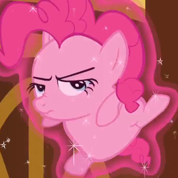 Size: 496x496 | Tagged: safe, screencap, pinkie pie, earth pony, pony, g4, too many pinkie pies, clone, cropped, female, magic, magic aura, mare, nose wrinkle, pinkie clone, scrunchy face, solo, wat