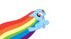 Size: 3000x1673 | Tagged: safe, artist:rankwinner, rainbow dash, pony, g4, the cutie mark chronicles, female, simple background, solo, sonic rainboom, transparent background, vector