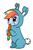 Size: 365x560 | Tagged: safe, artist:clistothecium, rainbow dash, pony, g4, bunny costume, carrot, clothes, female, solo