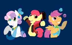 Size: 2058x1284 | Tagged: safe, artist:wazaga, apple bloom, scootaloo, sweetie belle, g4, cutie mark crusaders