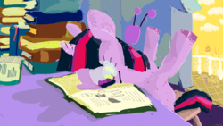 Size: 1280x720 | Tagged: safe, artist:cutebrows, screencap, twilight sparkle, pony, unicorn, friendship is witchcraft, g4, book, foaly matripony, reading