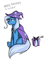 Size: 963x1269 | Tagged: safe, artist:improbablecarny, trixie, g4, present