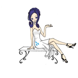 Size: 1800x1800 | Tagged: safe, artist:sukinorules, rarity, human, g4, female, humanized, skinny, solo, thin