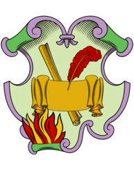 Size: 1445x1870 | Tagged: safe, artist:lord-giampietro, spike, g4, coat of arms, heraldry, no pony, quill, scroll, simple background, transparent background