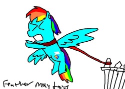 Size: 755x542 | Tagged: safe, artist:feathermaytoy, rainbow dash, g4, 30 minute art challenge, collar, leash, pet