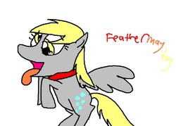 Size: 755x542 | Tagged: safe, artist:feathermaytoy, derpy hooves, pegasus, pony, g4, 30 minute art challenge, collar, female, mare, pet