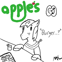 Size: 750x750 | Tagged: safe, artist:macworks, big macintosh, earth pony, pony, g4, burger, male, stallion