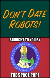 Size: 625x963 | Tagged: safe, gummy, g4, futurama, image macro, male, pope, the space pope