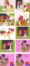 Size: 1232x2640 | Tagged: safe, apple bloom, babs seed, twist, oc, pony, g4, female, hate mail for twist, lesbian, ship:babstwist, shipping