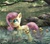 Size: 1619x1431 | Tagged: safe, artist:owlvortex, fluttershy, g4, duckling, swimming