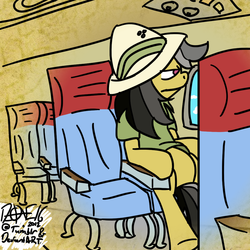 Size: 1000x1000 | Tagged: safe, artist:dzone16, daring do, pony, g4, female, plane, solo