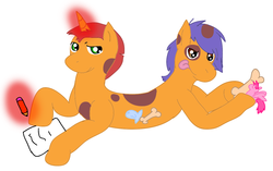 Size: 1142x718 | Tagged: safe, earth pony, pony, unicorn, catdog, conjoined, crossover, ponified, pushmi-pullyu