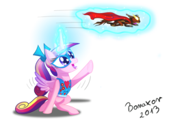 Size: 1800x1299 | Tagged: safe, artist:bonaxor, princess cadance, alicorn, pony, g4, pet, simple background, teen princess cadance, transparent background