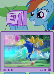 Size: 563x771 | Tagged: safe, rainbow dash, g4, crossover, exploitable meme, male, miles "tails" prower, sonic colors, sonic the hedgehog, sonic the hedgehog (series), tv meme, wisp