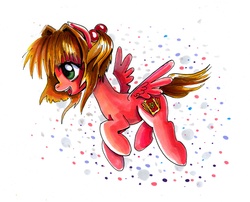 Size: 2000x1617 | Tagged: safe, artist:maytee, pony, cardcaptor sakura, ponified, sakura kinomoto, solo