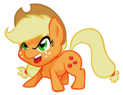 Size: 501x388 | Tagged: safe, artist:ribay4, applejack, g4, angry, chest fluff