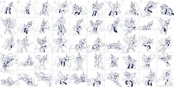 Size: 3000x1500 | Tagged: safe, artist:kp-shadowsquirrel, princess luna, g4, monochrome, sketch dump