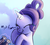 Size: 322x290 | Tagged: safe, artist:explosivegent, rarity, pony, g4, alternate hairstyle, binoculars, cropped, eyes closed, female, magic, scrunchy face, solo, telekinesis