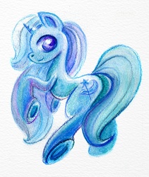 Size: 640x759 | Tagged: safe, artist:maytee, trixie, pony, unicorn, g4, butt, female, mare, plot, solo, traditional art