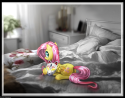 Size: 1046x816 | Tagged: safe, artist:lova-gardelius, fluttershy, pony, g4, butt, female, irl, kitsune mask, photo, plot, ponies in real life, solo