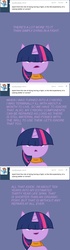Size: 632x2270 | Tagged: safe, twilight sparkle, g4, ask, blue background, bust, cyborg 009, front view, portrait, simple background, solo, tumblr
