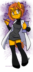 Size: 364x800 | Tagged: safe, artist:warwind, oc, oc only, unicorn, anthro, clothes, glasses, lab coat