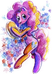 Size: 834x1200 | Tagged: safe, artist:maytee, pinkie pie, earth pony, pony, g4, cymbals, musical instrument, solo