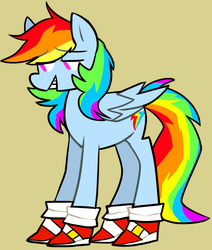 Size: 752x886 | Tagged: safe, artist:ghost, rainbow dash, g4, clothes, crossover, shoes, sonic the hedgehog, sonic the hedgehog (series)
