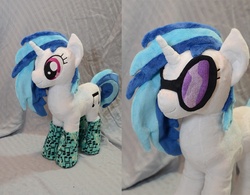 Size: 800x623 | Tagged: safe, artist:makeshiftwings30, dj pon-3, vinyl scratch, pony, g4, clothes, irl, photo, plushie, socks, solo