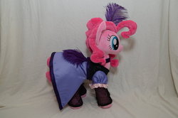 Size: 800x530 | Tagged: safe, artist:makeshiftwings30, pinkie pie, earth pony, pony, g4, clothes, dress, female, irl, mare, photo, plushie, puffy sleeves, saloon dress, saloon pinkie, solo