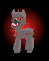 Size: 2000x2500 | Tagged: safe, artist:infernaldalek, crossover, iron maiden, monster, ponified, resident evil, sharp teeth, solo, teeth