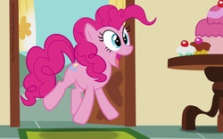 Size: 1920x1200 | Tagged: safe, artist:fitzoblong, pinkie pie, earth pony, pony, g4, cupcake, female, food, mare, solo