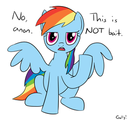 Size: 900x850 | Tagged: safe, artist:rapidstrike, rainbow dash, g4, meta, reaction image, this is bait