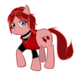 Size: 1000x1000 | Tagged: safe, earth pony, pony, claire redfield, clothes, crossover, ponified, resident evil, shirt, simple background, transparent background