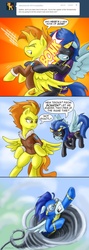 Size: 900x2532 | Tagged: safe, artist:pluckyninja, nightshade, soarin', spitfire, pegasus, pony, tumblr:sexy spitfire, g4, wonderbolts academy, clothes, comic, female, goggles, male, mare, shadowbolts, stallion, stupid sexy spitfire, tornado, tumblr, uniform, wonderbolts