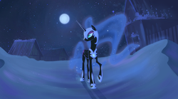 Size: 2000x1108 | Tagged: safe, artist:astarcis, nightmare moon, alicorn, pony, g4, female, mare, solo