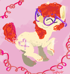 Size: 700x744 | Tagged: safe, artist:cutebrows, twist, g4, 30 minute art challenge, glasses