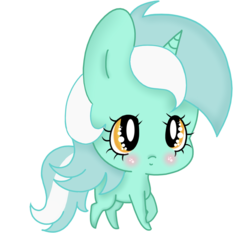 Size: 1650x1536 | Tagged: safe, artist:wisterya, lyra heartstrings, pony, unicorn, g4, chibi, female, simple background, smiling, solo, transparent background